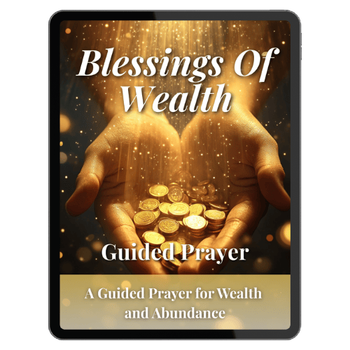 The Blessings of Wealth Guided Prayer shown on an iPad