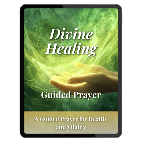 The Divine Healing Guided Prayer shown on an iPad